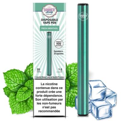 Vape Pen fresh menthol Dinner Lady Batterie intégrée 350 mah - E-cigarette Jetable