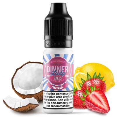 e-liquide Pink Wave Salt Nic Dinner Lady Fraise - Citron - Noix de coco